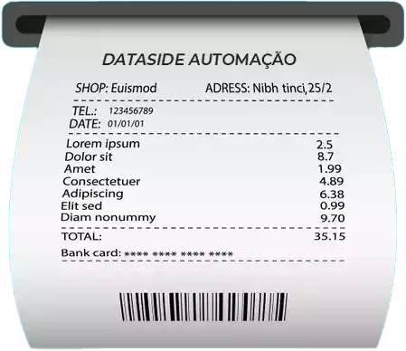 Exemplo de nota fiscal
